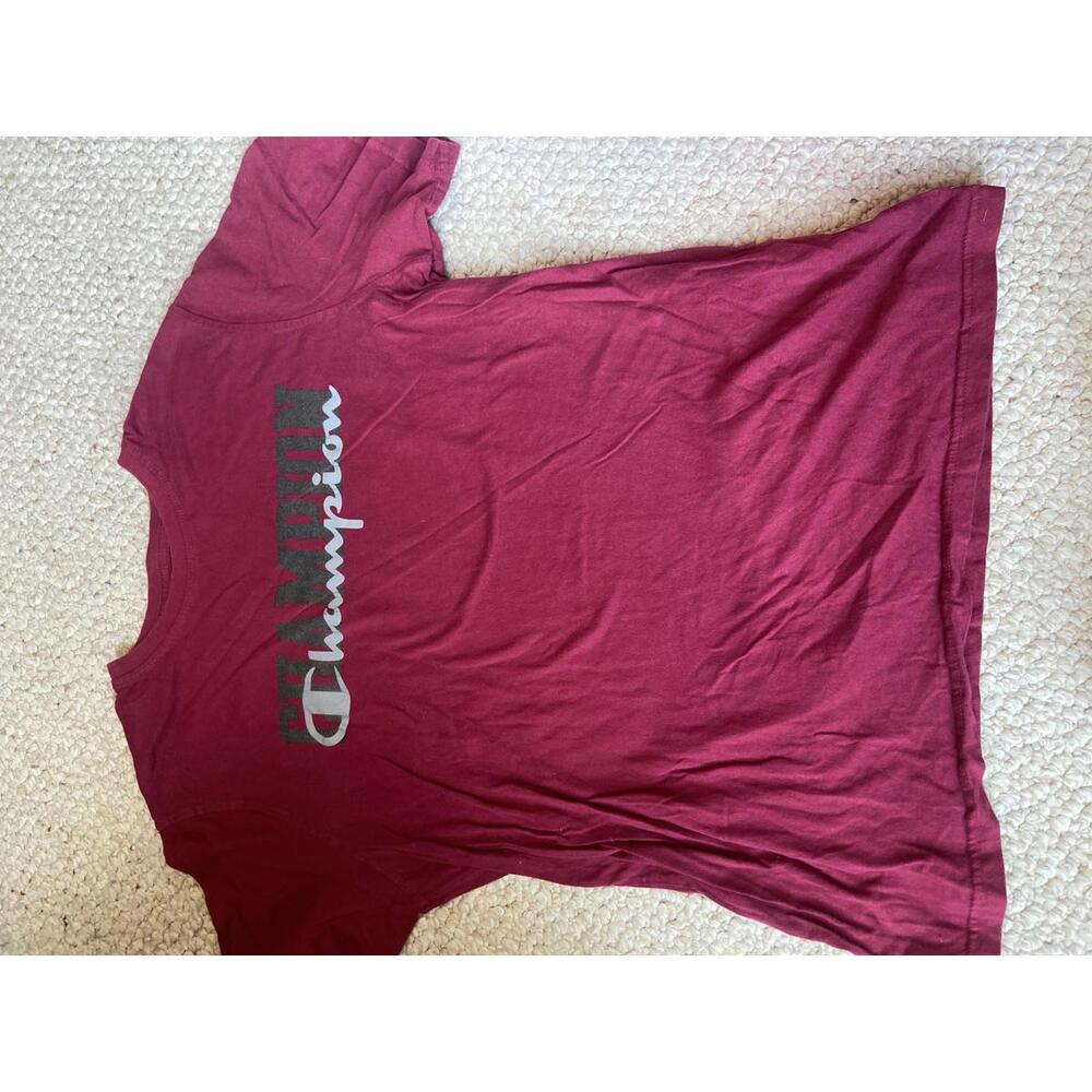 Champion Maroon Graphic Tee - Large
